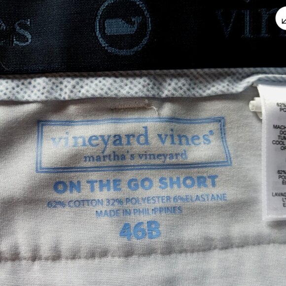 Vineyard Vines OTG Shorts Mens 46B Beige On the Go Performance Golf Casual - Picture 7 of 9